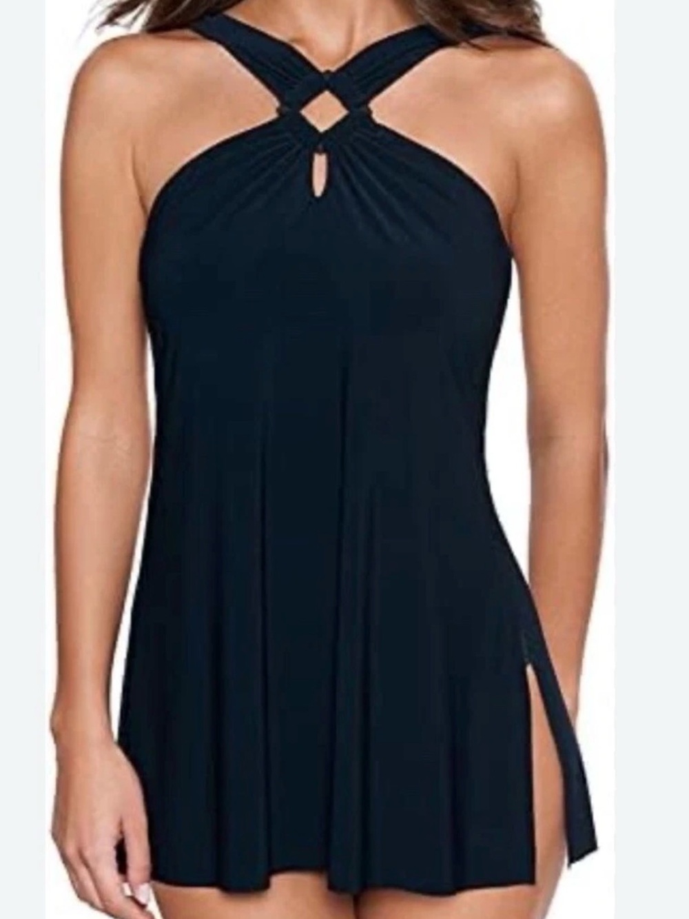 Magicsuit Square Cut X Beverly One-Piece in Black Size 14 Swim Suit Dress